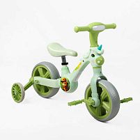 Велосипед дитячий двоколісний Best Trike JM-0711-6 (біговел, колеса Ø10"/PU, рама: сталь, допоміжні колеса, з’ємні педалі, підсв., музика, до 25 кг)