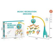 Карусель HL 2020-68 оберти, підсвічування, проєкція, на батарейках, 5 підвісок, таймер, колискові мелодії, звуки води, веселі мелодії, пульт, р