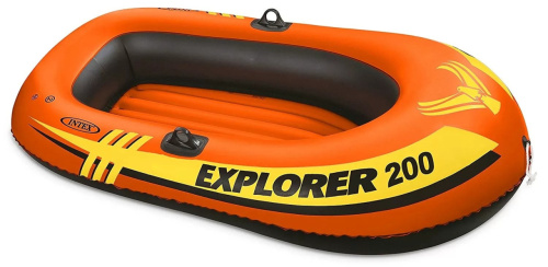 Човен надувний Intex 58331 «Explorer 200 Set» (94*185 см, гребний, півторамісний, двокамерний, надувне дно, до 95 кг.) фото 2