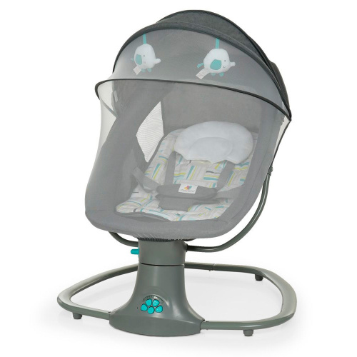 Крісло-шезлонг для немовлят з електро-заколисуванням Mastela 8105 Serious Grey (механізм гойдання: поворотний, 3в1) фото 3