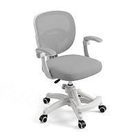 Крісло дитяче Bambi M 6483-11 (колеса: 5 шт, гумове покриття, регульована висота, підлокітники, пластик/метал, спинка сітка: тканина, сірий)