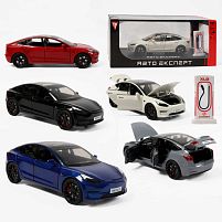 Машинка RS-71086 "Авто Експерт", 5 кольорів, електромобіль, зарядна станція, металопластик, масштаб 1:24, звук, світло, інерція, відчиняються две