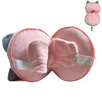 Подушка з маскою дорожня під шию "Kitty" 25*7см Stenson R35822