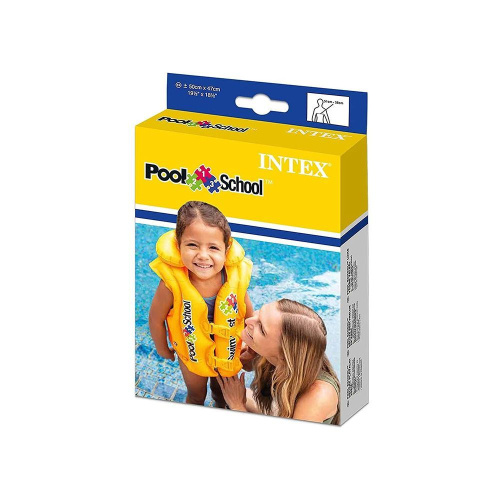Дитячий надувний жилет «Pool School» Intex 58660 EU (жовтий, розміром 50х47 см.,до 30 кг., від 3 до 6 років) фото 6