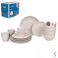 Набір столового посуду 16пр/наб (тарілка 26+20см, супниця 14см, чашка 360мл) Stenson MC5574-2