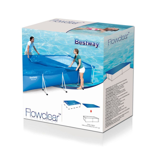 Тент (накриття) Bestway 58106 (240*345 см, для прямокутних каркасних басейнів ▭ 201*300 см) фото 4