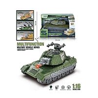 Танк JS 206 автоматична вібрація дула, масштаб 1:16, підсвічування, інерція, на батарейках, рухома башта з тріскачкою, в коробці