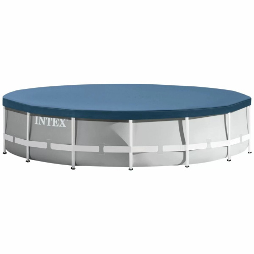 Каркасний басейн Intex 26724 (107*457 см., об'єм: 14614 л., картриджний фільтр-насос 3785 л/год, драбина, тент, підстилка, серія: Prism Frame) фото 6