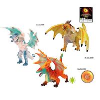 Дракон 7090 A 3 види, ВИДАЄТЬСЯ ТІЛЬКИ МІКС ВИДІ, висота 29 см, звук, в пакеті