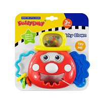 Музичне брязкальце 0883 гумовий прорізувач, підсвічування, пискавка, на батарейках, на листі