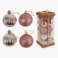 Новорічні прикраси C 67403 20 штук, кульки, D = 5 см, в коробці