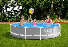 Каркасний басейн Intex 26716 (99*366 см., об'єм: 8592 л., картриджний фільтр-насос 2006 л/год, драбина, серія: Prism Frame)
