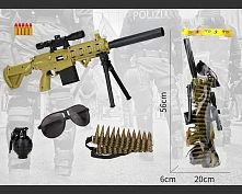 Військовий набір JL 555-2 автомат, граната з ефектами, аксесуари, в пакеті