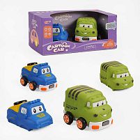 Набір машин 817 A-8 2 штуки, інерційний механізм, гумовий корпус, в коробці