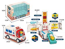 Машина 89-509 A звук, підсвічування, фігурки лікаря, пацієнта, медичне обладнання, в коробці