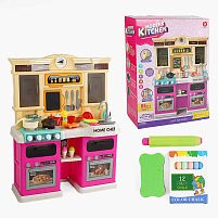 Кухня 922-163 висота 83 см, 85 елементів, звуки, мелодії, підсвічування, автоматична подача води, парогенератор, дошка для крейди, в коробці