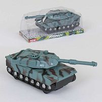 Танк 383-22 D інерційний, світло, звук, поворотна вежа, в слюди