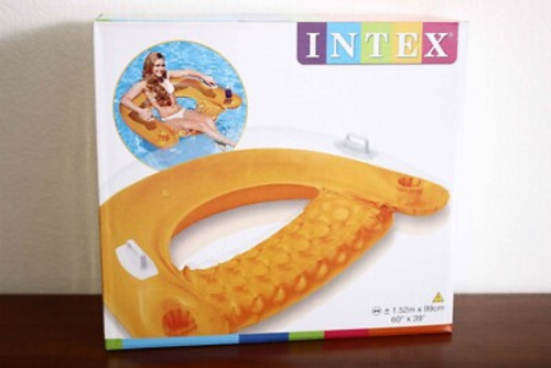 Крісло надувне для плавання Intex 58859 (99*152 см, 5 кольорів, ручки, підсклянник, вік 8+, до 80 кг) фото 10