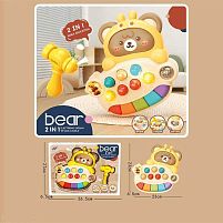 Піаніно WQ 133 світло, звук, озвучування англійською мовою, піаніно, стукавка, гра на реакцію, кулька-брязкальце, в коробці