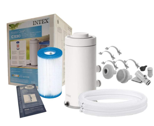 Фільтр-насос картриджний Intex 26604 (2006 л/год., 45W, тип картриджа: "A", для басейнів об'ємом 1100-14300 л., підключення Ø32 мм) фото 2