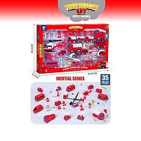 Набір машин 898 E-112 інерція, дорожні знаки, фігурки, 2 гелікоптери, 14 машинок, в коробці