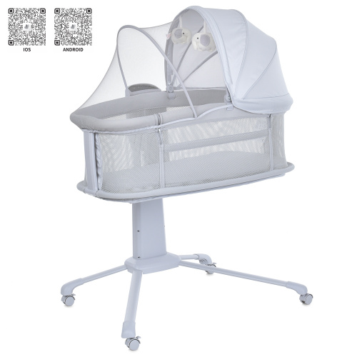 Ліжечко-люлька-гойдалка-манеж для немовлят з електро-заколисуванням Mastela 3328 (механізм гойдання: вліво-вправо, музика, USB, таймер, москітна сіт.)