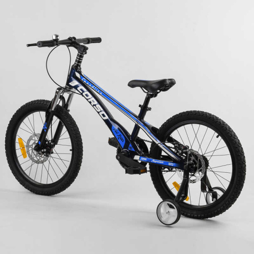 Дитячий магнієвий велосипед 20'' CORSO «Speedline» MG-64713 (1) магнієва рама, дискові гальма, додаткові колеса, зібраний на 75% фото 5