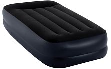 Надувне ліжко Intex 64122 (42*99*191 см, 47 см з підголівником, односпальне, вбудований електронасос 220V, до 136 кг)