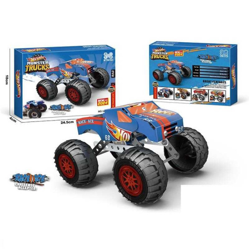 Конструктор металевий 124-7 “Автомобіль”, інструменти, в коробці