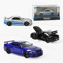 Машинка ТК-13306 "Авто Експерт", 3 кольори, металопластик, 1:32, світло, звук, інерція, відчиняються двері, багажник, капот, 2 режими роботи: з