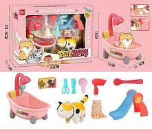 Домашні улюбленці 832-161 2 фігурки улюбленців, ванна, аксесуари, в коробці