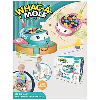 Каталка 8528 C 2 кольори, гра стукалка, рухає крилами, мелодія, молоток, в коробці