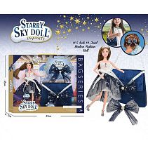 Лялька SK 032 висота 30 см, шарнірні суглоби, аксесуари, знімне взуття, сумочка, прикраса для волосся, в коробці