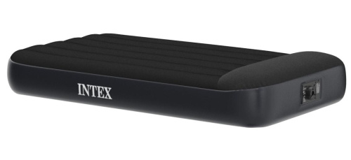 Надувний матрац Intex 64146 «Dura-Beam» (25*99*191 см, 30 см з підголівником, одномісний, вбудований електронасос 220V, до 136 кг) фото 5