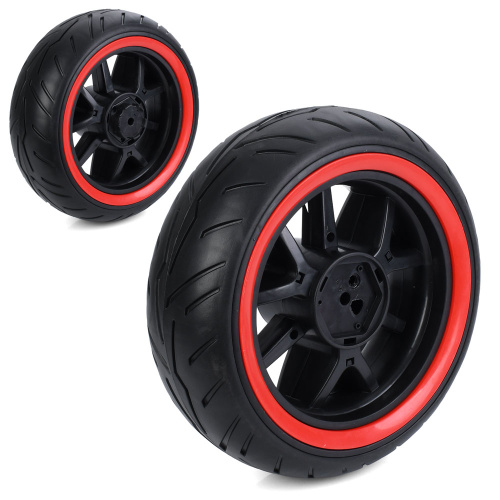 Колесо для дитячого електромотоцикла Bambi Racer M 6264-R WHEEL (заднє, Ø34 см, ↔11 см, EVA, адаптер під редуктор)