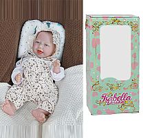 Пупс QM 24049 "TK Group", функціональний, датчик руху, звуки: сміх, плач, засинає, висота: 42 см, гумовий, пустушка, пляшечка, памперс, шапочка,