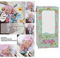 Пупс QM 240019 A "TK Group", функціональний, датчик руху, звуки: сміх, плач, засинає, висота: 42 см, гумовий, озвучені репліки англ. мовою, аксес