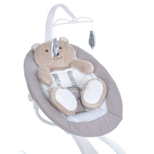 Крісло-шезлонг для немовлят з електро-заколисуванням El Camino ME 1077 HUGS Beige (механізм гойдання: поворотний) фото 10