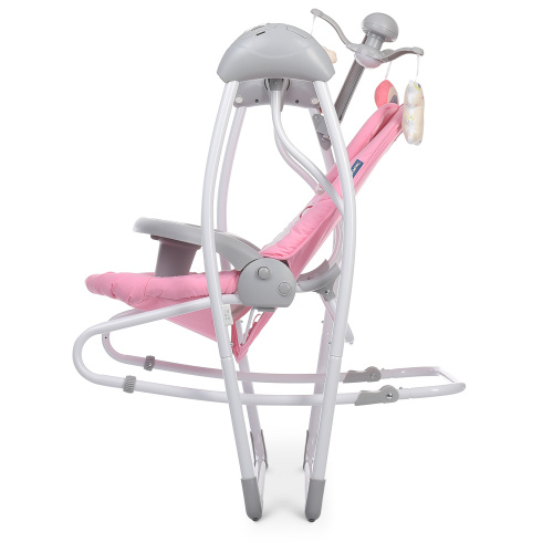 Крісло-гойдалка для немовлят з електро-заколисуванням  El Camino ME 1028 SENSA Circles Pink (механізм гойдання: маятник) фото 7