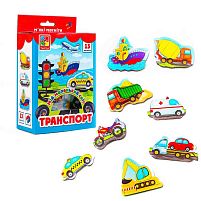 Набір магнітів "Мій маленький світ. Транспорт" VT3106-12 укр "Vladi Toys"