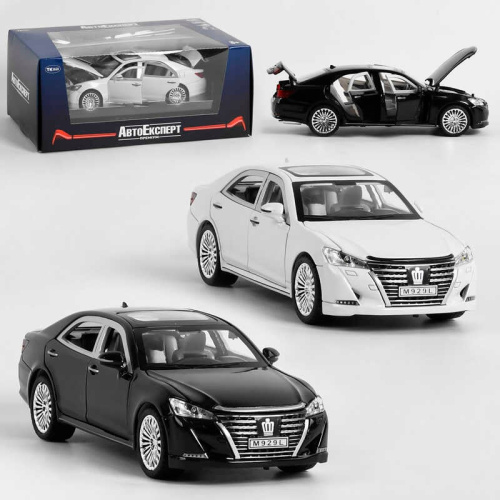 Машина EL 5507 Auto Expert 2 кольори, металопластик, 1:24, інерція, світло, звук, відчиняються двері, капот та багажник, в коробці