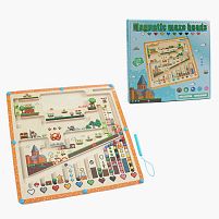 Дерев'яна магнітна гра C 74276 стилус, сортер, кольори, в коробці