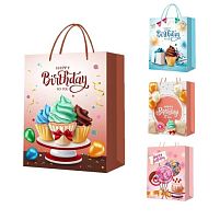 Пакет подарунковий паперовий S "Happy birthday" 18*23*10см Stenson R96986-S
