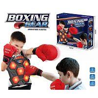 Електронний бокс B 4014 підсвічування, музичний супровід, звук удару, рукавички, на батарейках, в коробці