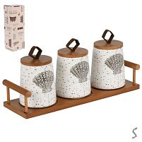 Банка на бамбуковій підставці 3пр/наб 280мл Stenson R37332