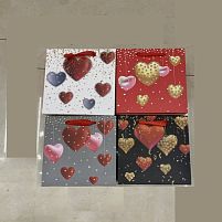 Пакет подарунковий паперовий SS "Hearts" 14.5*15*6см Stenson (R91277-SS)