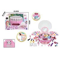 Манікюрний набір RY 6313 сушарка, лаки для нігтів, глітер, аплікатори, тіні, помада, пилочка, накладні нігті, в коробці