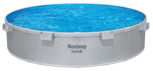 Каркасний басейн сталевий Bestway 561RW (61*305 см, об'єм: 3790 л, картриджний фільтр-насос 1250 л/год, тент, серія: Tanx) фото 3