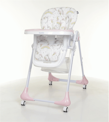 Стільчик для годування немовлят Bambi M 3233 Unicorn Pink фото 2