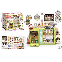 Супермаркет 1101-1 звук, музика, озвучення англійською мовою, підсвічування, каса, сканер, кавомашина, шафа, імітація грошей, аксесуари, в коробц